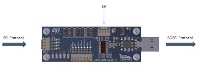 Blockdiagramm - STMicroelectronics AEK-COM-ISOSPI1 SPI-zu-isoliertem SPI-Dongle